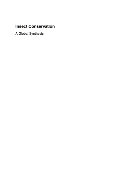 Cover image for book Insect Conservation