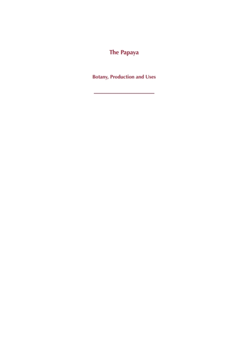 Cover image for book The Papaya