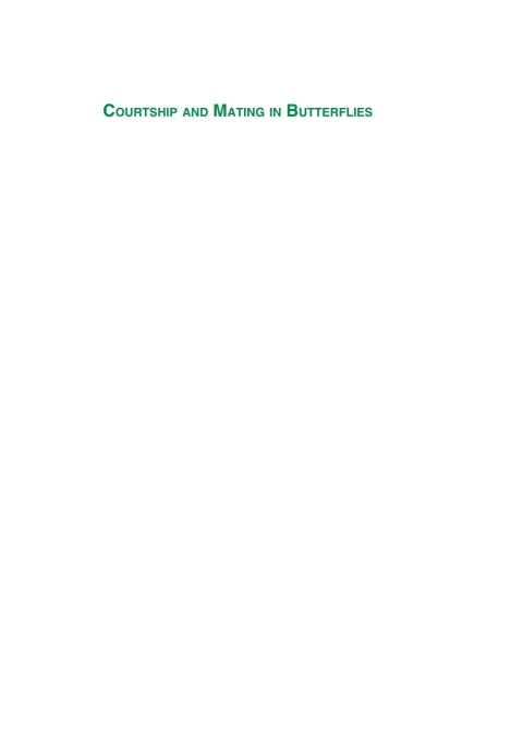 Cover image for book Courtship and Mating in Butterflies
