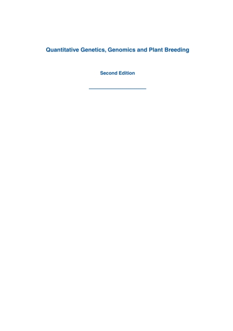 Cover image for book Quantitative Genetics, Genomics and Plant Breeding