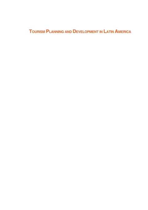 Cover image for book Tourism Planning and Development in Latin America