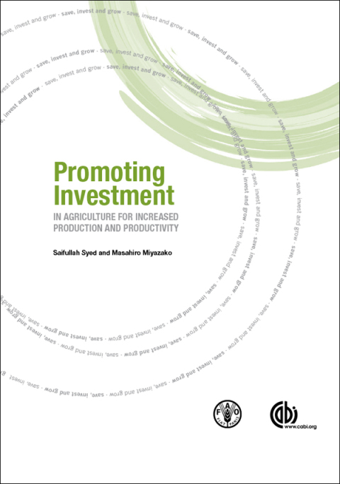 Cover image for book Promoting Investment in Agriculture for Increased Production and Productivity