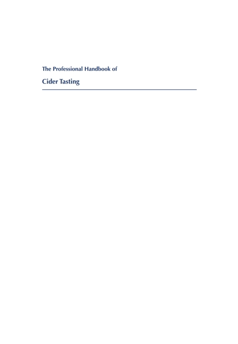 Cover image for book The Professional Handbook of Cider Tasting
