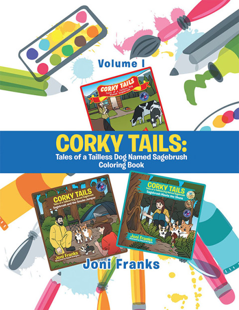 Cover image for book Corky Tails: Tales of a Tailless Dog Named Sagebrush Coloring Book