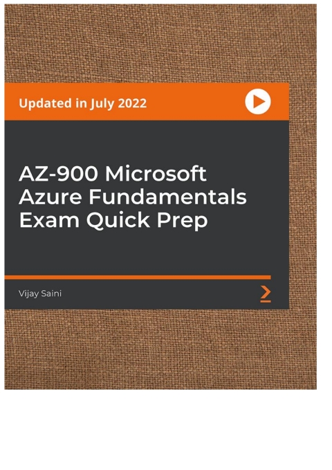 Cover image for book AZ-900 Microsoft Azure Fundamentals Exam Quick Prep