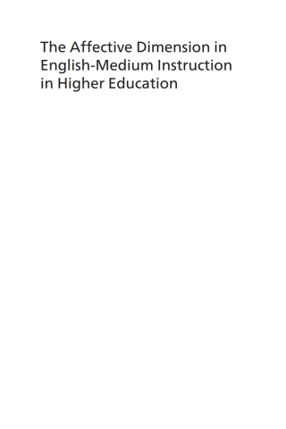 The Affective Dimension in English-Medium Instruction in Higher Education