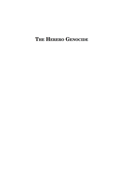 Cover image for book The Herero Genocide