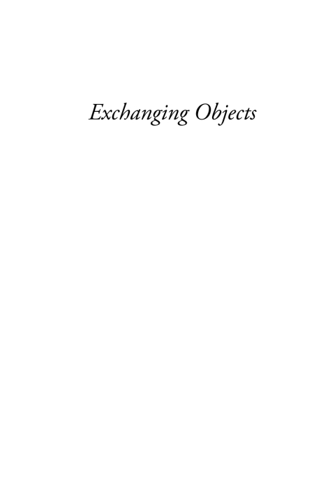 Cover image for book Exchanging Objects