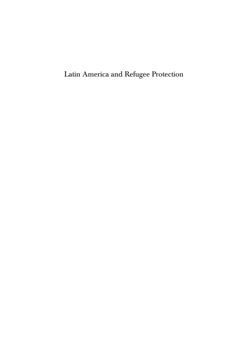 Cover image for book Latin America and Refugee Protection