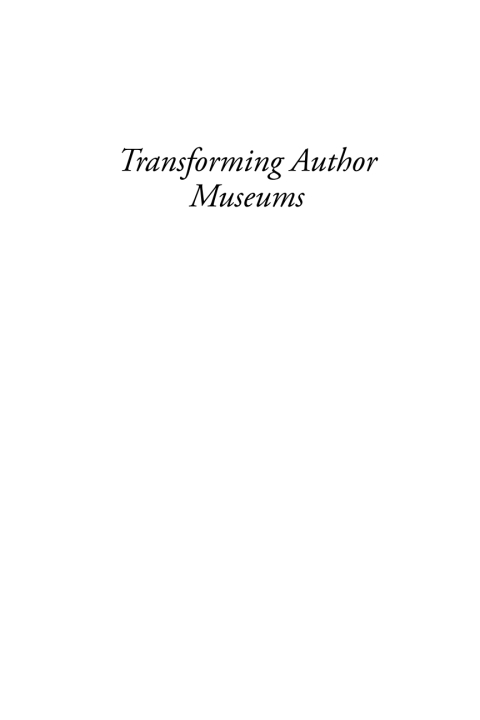 Cover image for book Transforming Author Museums
