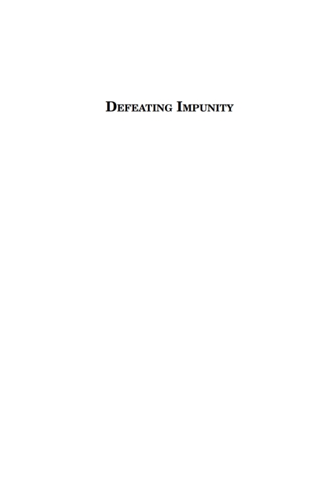 Cover image for book Defeating Impunity