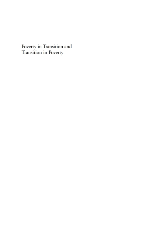 Cover image for book Poverty in Transition and Transition in Poverty