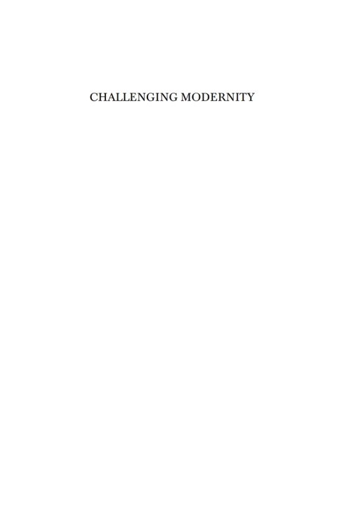 Cover image for book Challenging Modernity