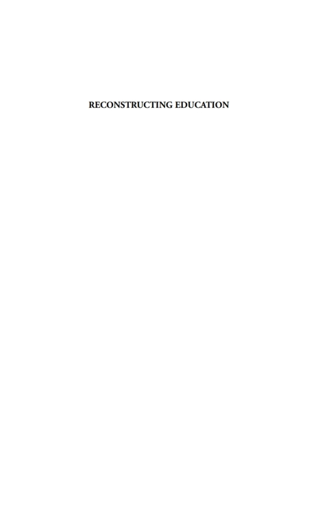 Cover image for book Reconstructing Education