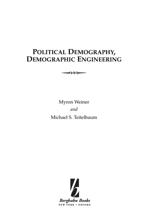 Cover image for book Political Demography, Demographic Engineering