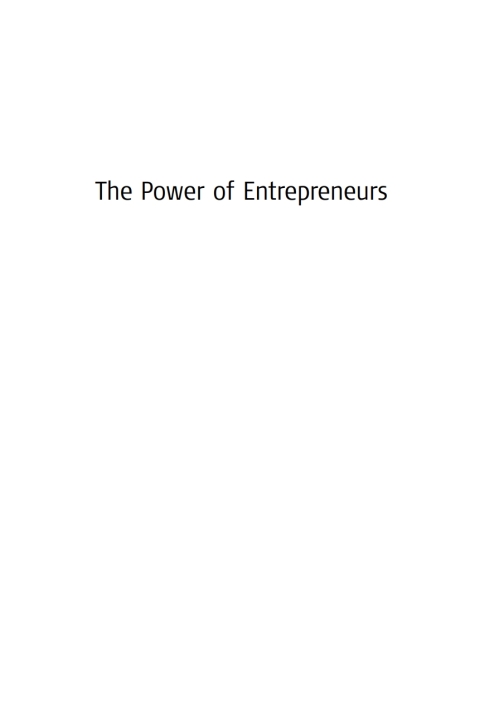 Cover image for book The Power of Entrepreneurs