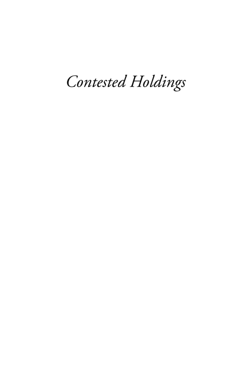 Cover image for book Contested Holdings