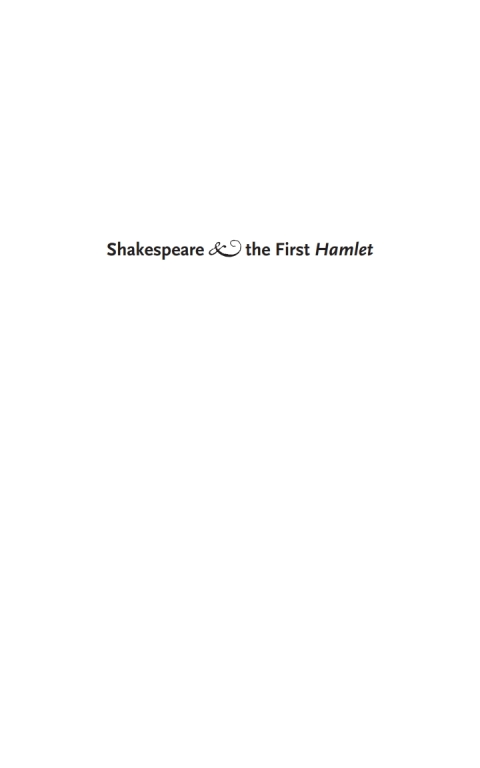 Cover image for book Shakespeare and the First Hamlet
