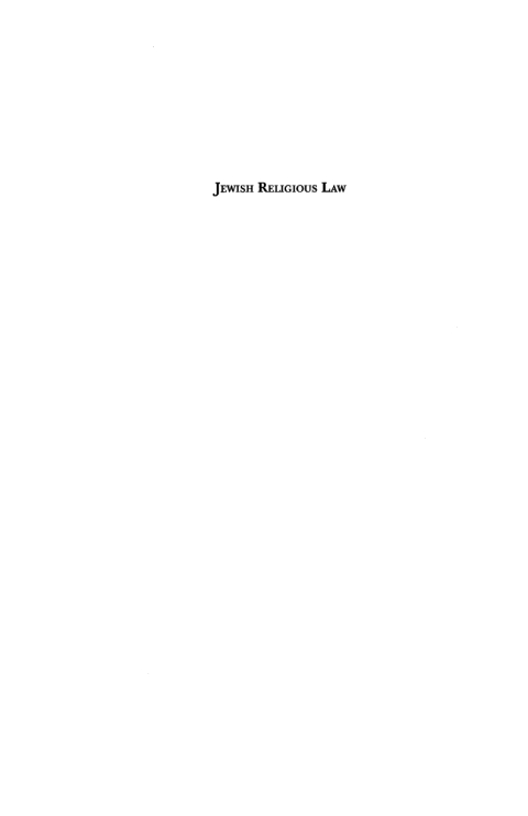 Cover image for book Jewish Religious Law