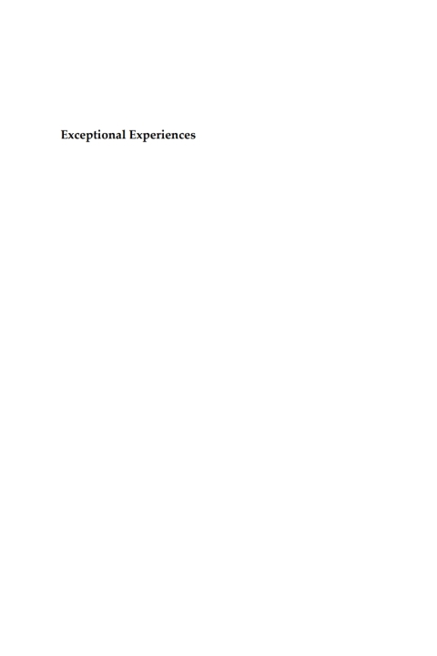 Cover image for book Exceptional Experiences