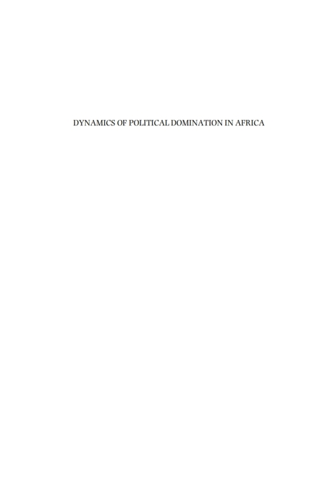 Cover image for book Dynamics of Political Domination in Africa
