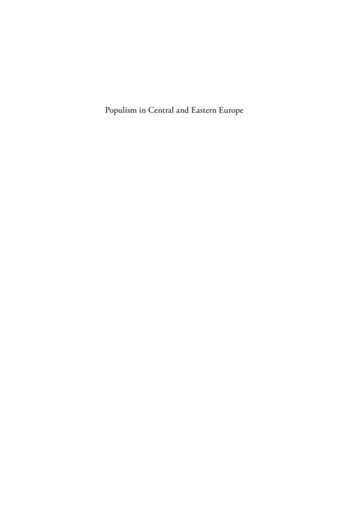 Cover image for book Populism in Central and Eastern Europe