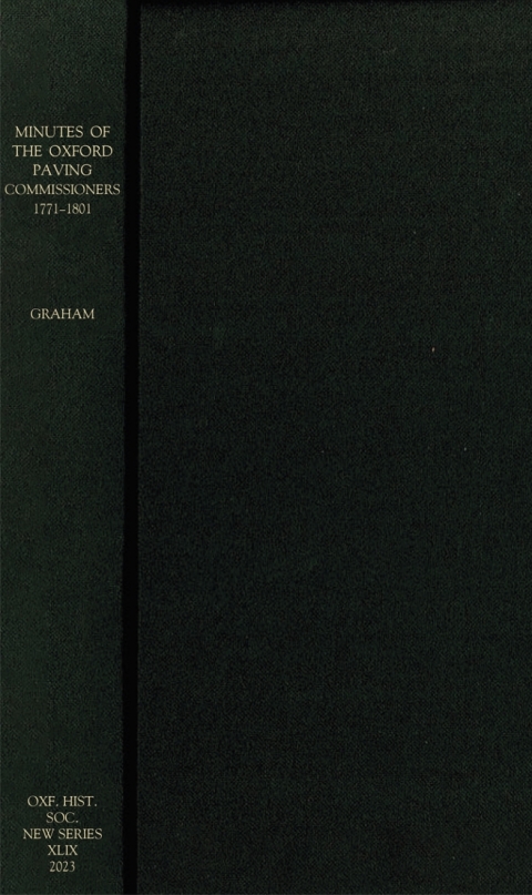Cover image for book Minutes of the Oxford Paving Commissioners 1771–1801
