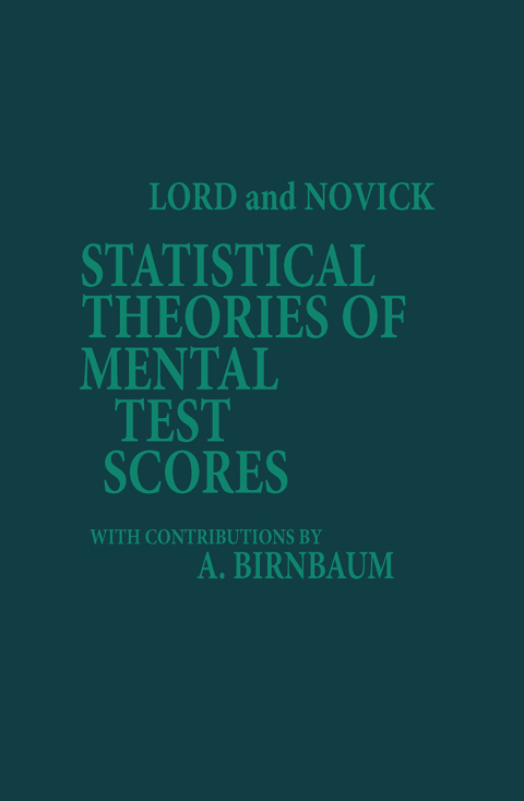 Cover image for book Statistical Theories of Mental Test Scores