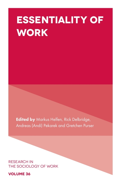 Cover image for book Essentiality of Work