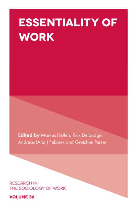 Cover image for book Essentiality of Work