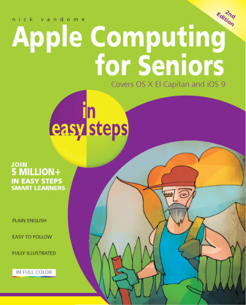 Cover image for book Apple Computing for Seniors in easy steps, 2nd edition