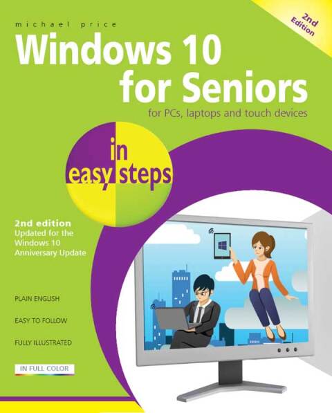Cover image for book Windows 10 for Seniors in easy steps, 2nd edition