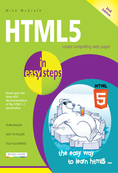 Cover image for book HTML5 in easy steps, 2nd edition