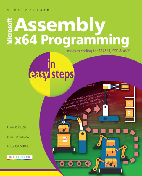 Cover image for book Assembly x64 Programming in easy steps