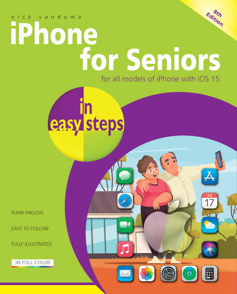 Cover image for book iPhone for Seniors in easy steps, 8th edition