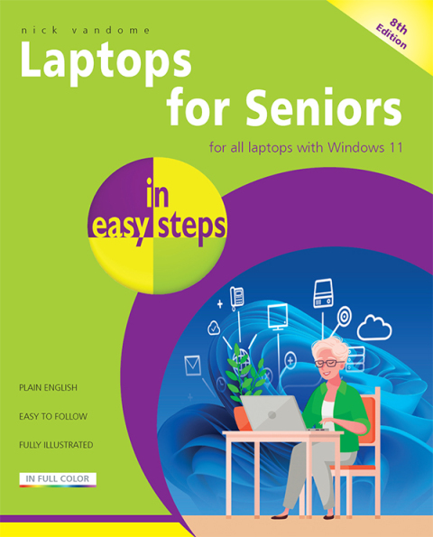 Cover image for book Laptops for Seniors in easy steps, 8th edition