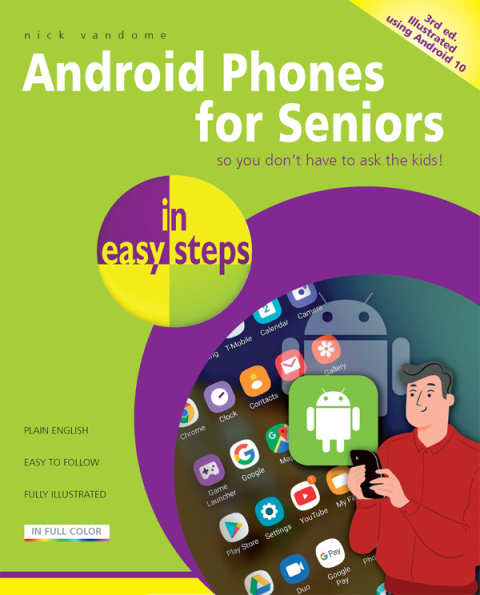 Cover image for book Android Phones for Seniors in easy steps, 3rd edition