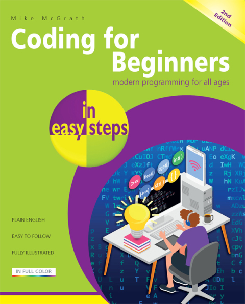 Cover image for book Coding for Beginners in easy steps, 2nd edition