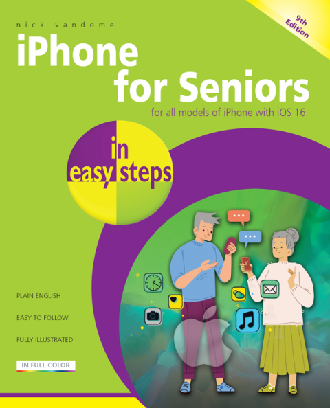 Cover image for book iPhone for Seniors in easy steps, 9th edition