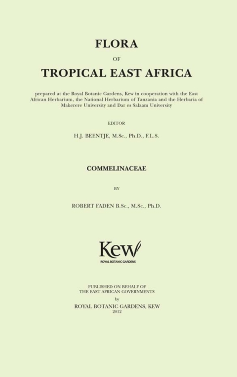 Cover image for book Flora of Tropical East Africa