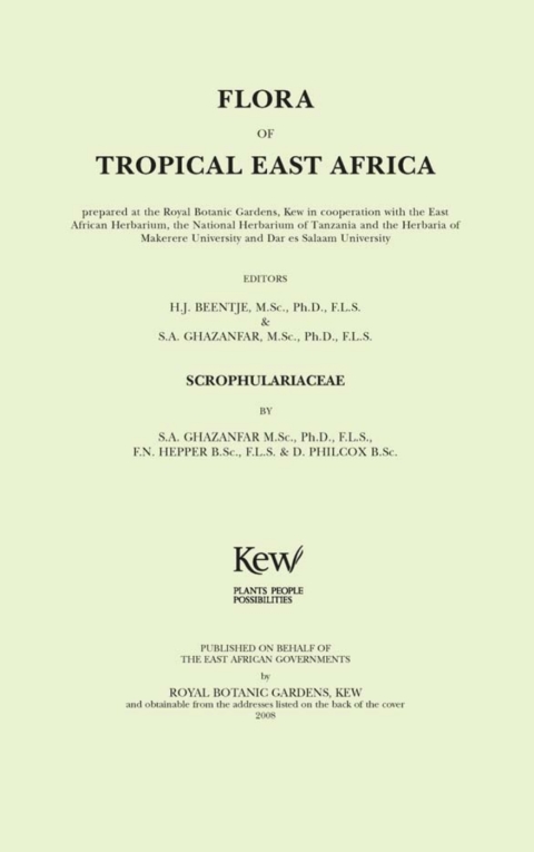 Cover image for book Flora of Tropical East Africa