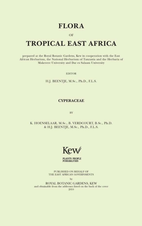 Cover image for book Flora of Tropical East Africa