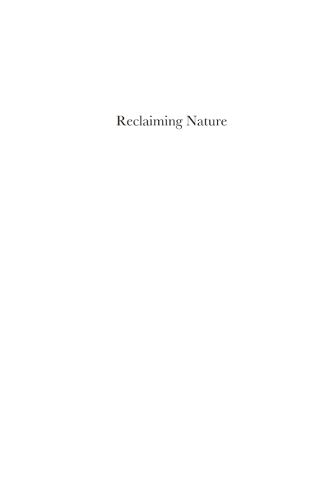 Cover image for book Reclaiming Nature