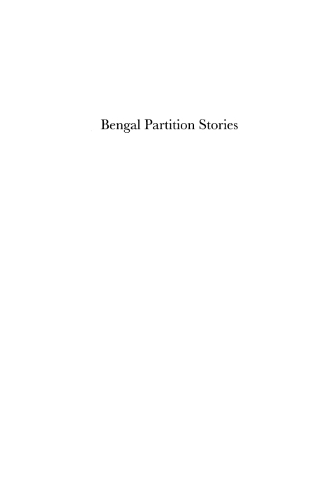 Cover image for book Bengal Partition Stories