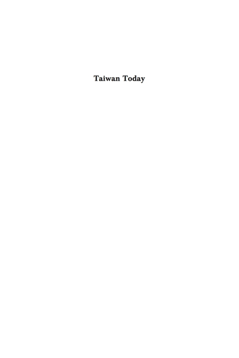 Cover image for book Taiwan Today