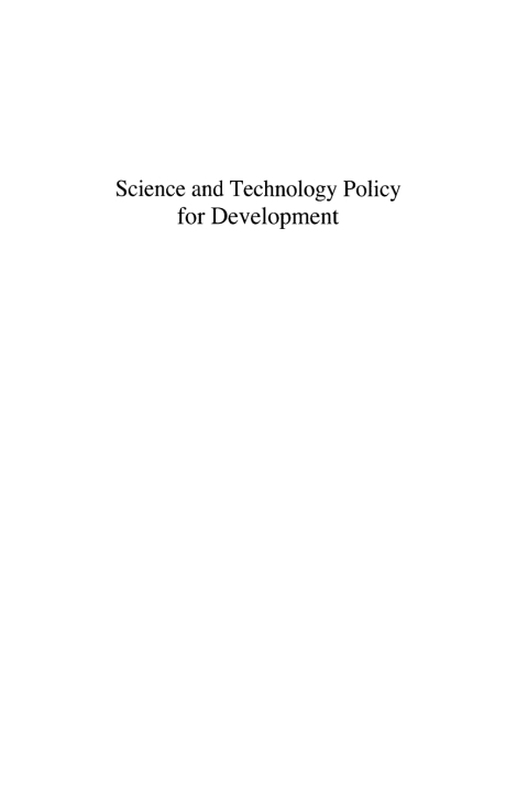 Cover image for book Science and Technology Policy for Development