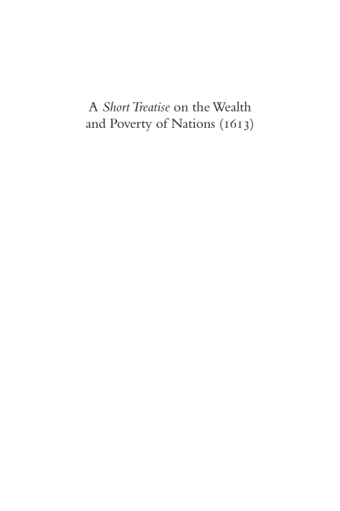 Cover image for book A 'Short Treatise' on the Wealth and Poverty of Nations (1613)