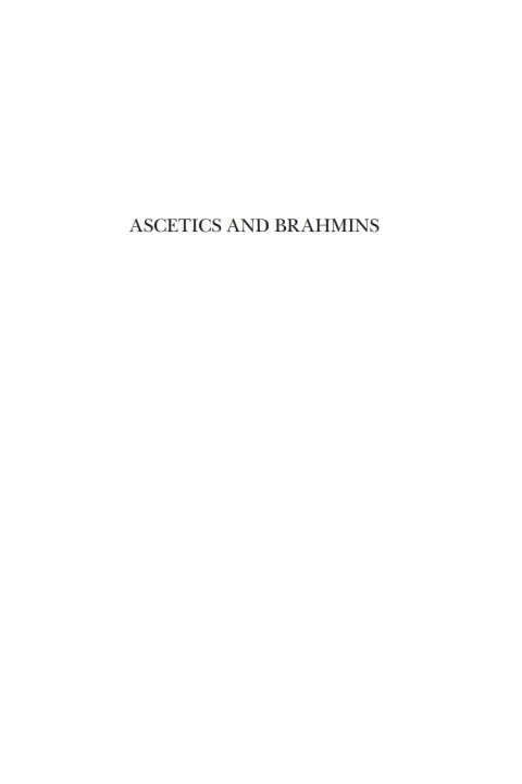 Cover image for book Ascetics and Brahmins