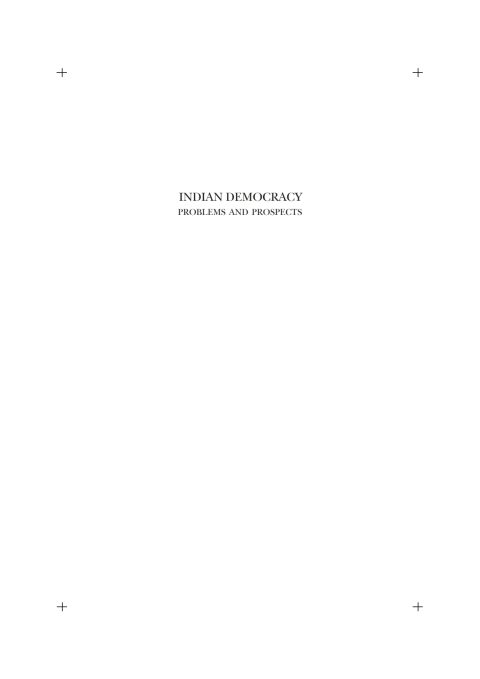 Cover image for book Indian Democracy