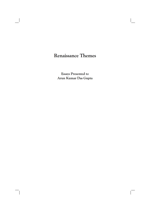 Cover image for book Renaissance Themes